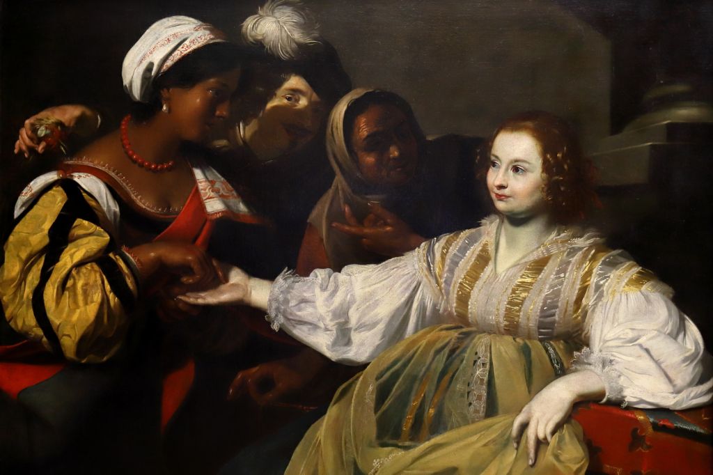 N. Régnier (1626) : 看手相的女人