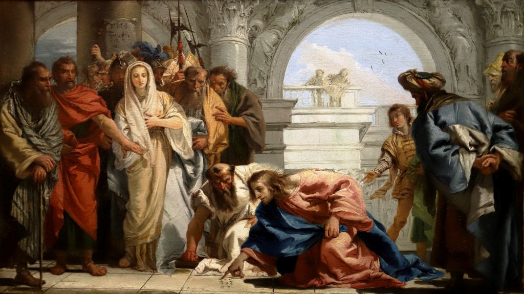 Tiepolo (1751) : 耶稣和婚外恋的女人