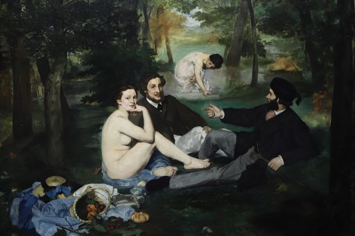 马奈 (1863) : 草地上的午餐