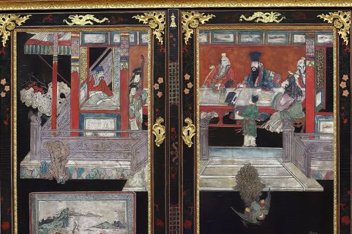 Coromandel (1730) : cabinet laqué chinois