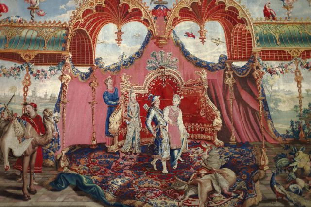 法国挂毯 (17世纪) : 中国皇帝打猎归来