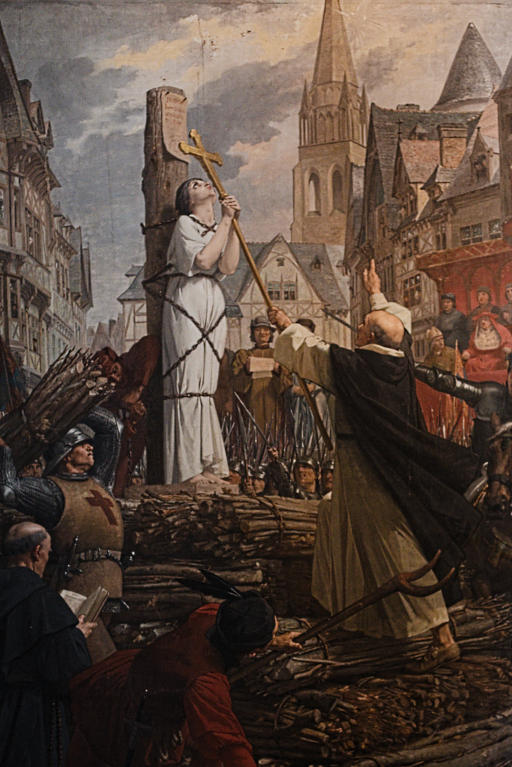 Eugène Lenepveu (1886) : Jeanne d'Arc sur le bûcher à Rouen